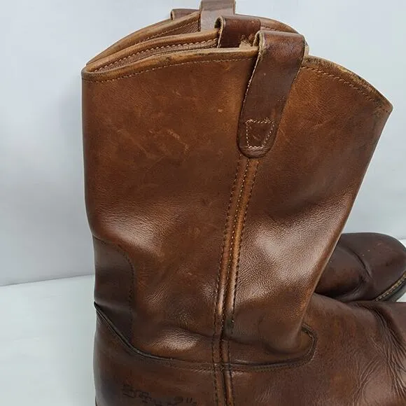 Vintage DD Tuff Leather Men's Work Boot with Good Year Oil Resistant Soles 10.5M