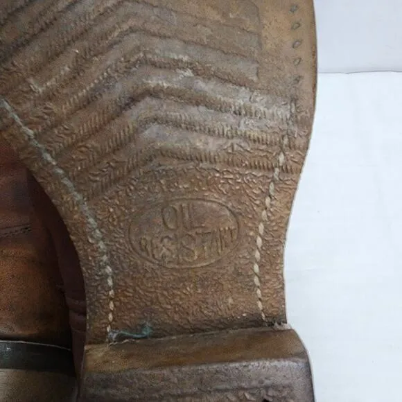 Vintage DD Tuff Leather Men's Work Boot with Good Year Oil Resistant Soles 10.5M
