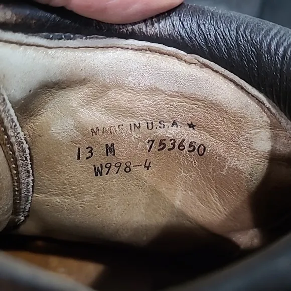 Vintage Dexter Brown Leather Hiking Mountain Boots Vibram Soles Men's US 13 USA