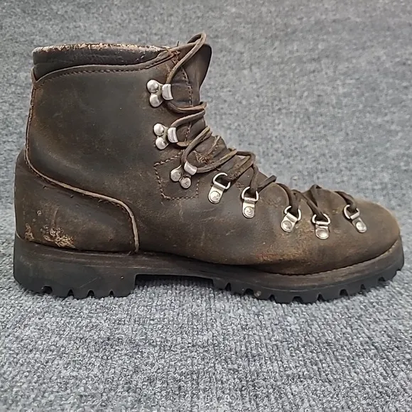 Vintage Dexter Brown Leather Hiking Mountain Boots Vibram Soles Men's US 13 USA