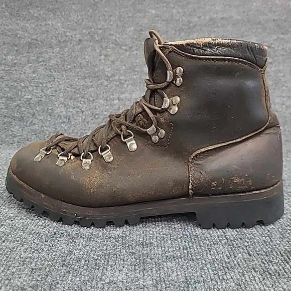 Vintage Dexter Brown Leather Hiking Mountain Boots Vibram Soles Men's US 13 USA