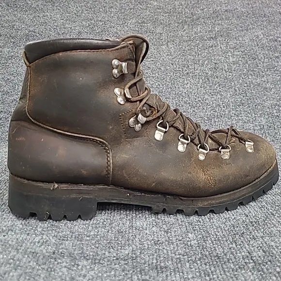 Vintage Dexter Brown Leather Hiking Mountain Boots Vibram Soles Men's US 13 USA
