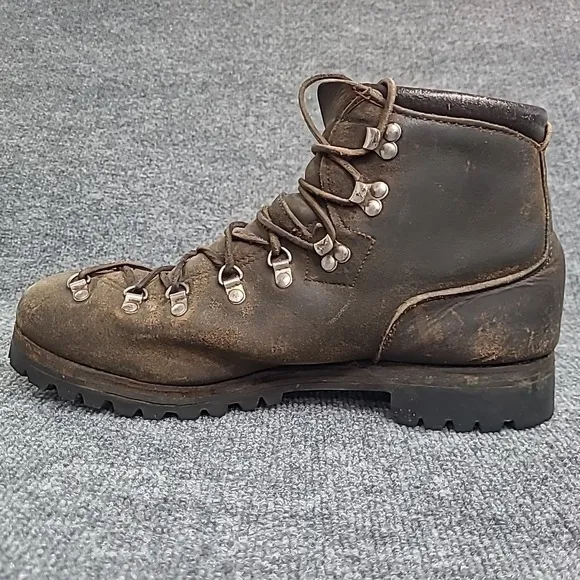 Vintage Dexter Brown Leather Hiking Mountain Boots Vibram Soles Men's US 13 USA