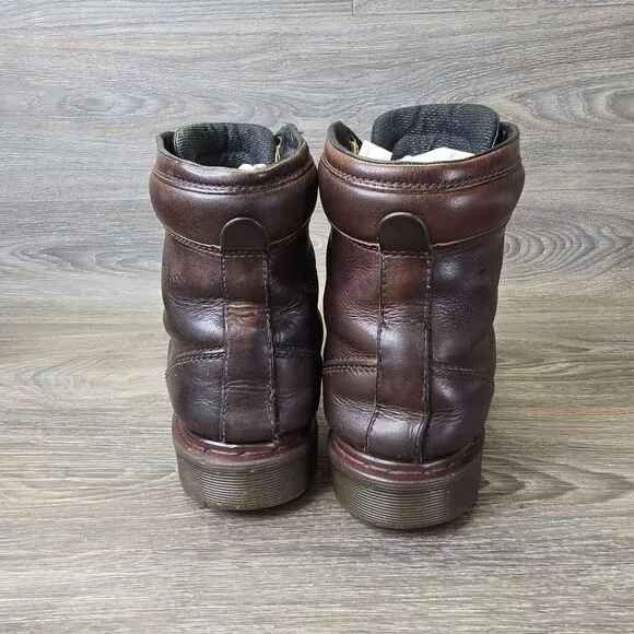 Vintage Dr Martens Men's Sz 9 Model 8459‎ England Brown Tall Work Boot READ