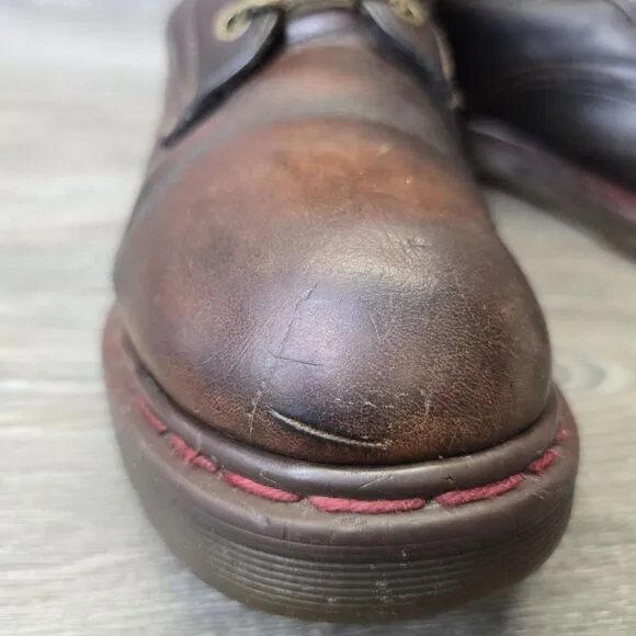 Vintage Dr Martens Men's Sz 9 Model 8459‎ England Brown Tall Work Boot READ