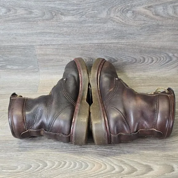 Vintage Dr Martens Men's Sz 9 Model 8459‎ England Brown Tall Work Boot READ