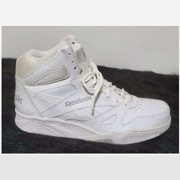 Vintage New Reebok Shoes Men White High Top BB4500 Active Athletic Rare