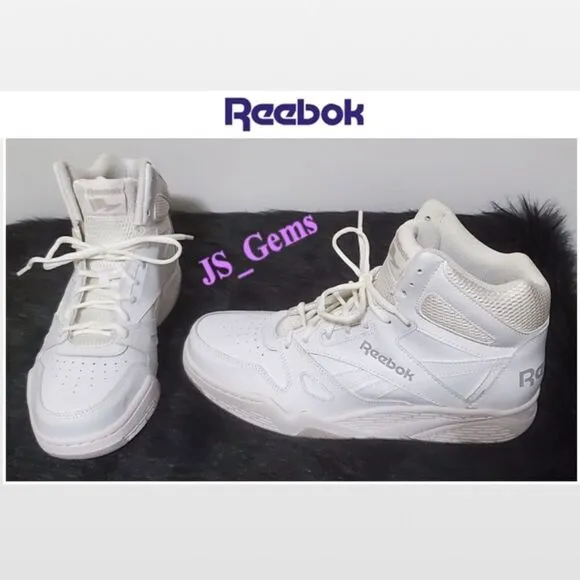 Vintage New Reebok Shoes Men White High Top BB4500 Active Athletic Rare