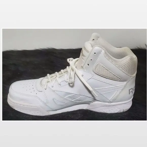 Vintage New Reebok Shoes Men White High Top BB4500 Active Athletic Rare