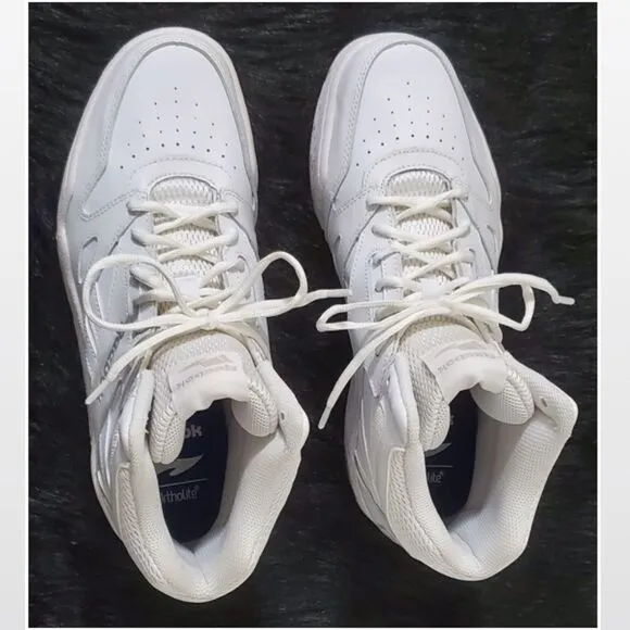 Vintage New Reebok Shoes Men White High Top BB4500 Active Athletic Rare