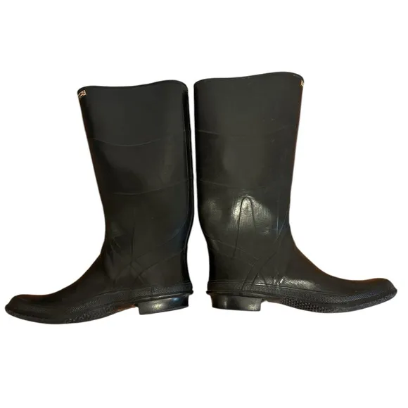 VINTAGE SEARS &amp; ROEBUCK WEARMASTER 424 RUBBER BLACK TALL BOOTS GORPGORE SZ 11.5