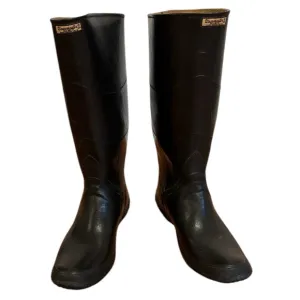 VINTAGE SEARS &amp; ROEBUCK WEARMASTER 424 RUBBER BLACK TALL BOOTS GORPGORE SZ 11.5