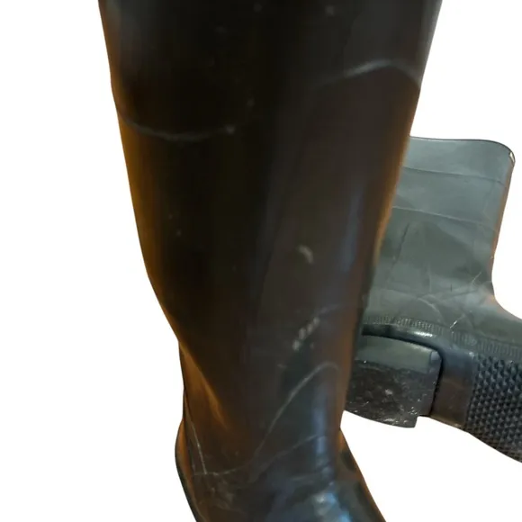 VINTAGE SEARS &amp; ROEBUCK WEARMASTER 424 RUBBER BLACK TALL BOOTS GORPGORE SZ 11.5