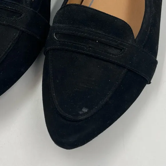 Vionic Black Savannah Suede Leather Slip On Loafers Size 7