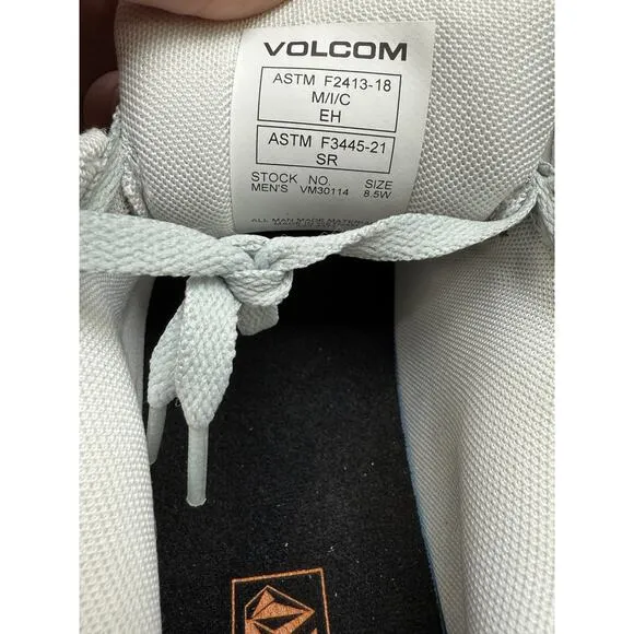Volcom Gray White Outdoor Composite Steel Toe Safety Men's Work Shoe 8.5 W