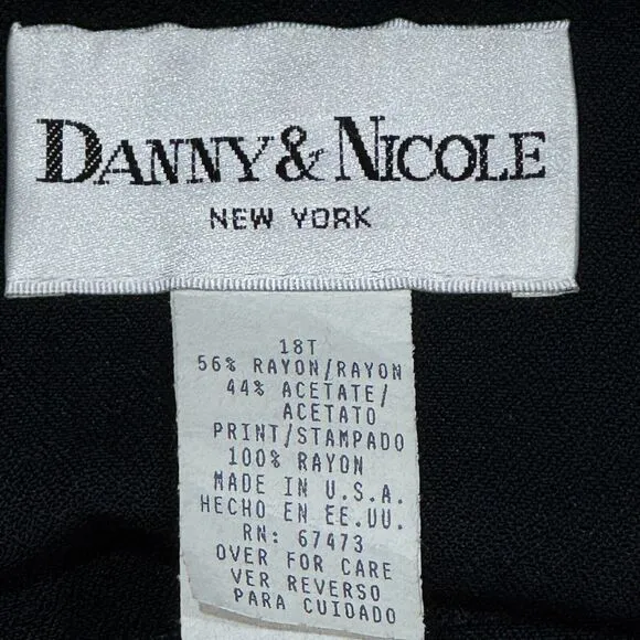 VTG 90s Danny &amp; Nicole Blazer Dress Womens Size 18Tall Double Breasted Leopard