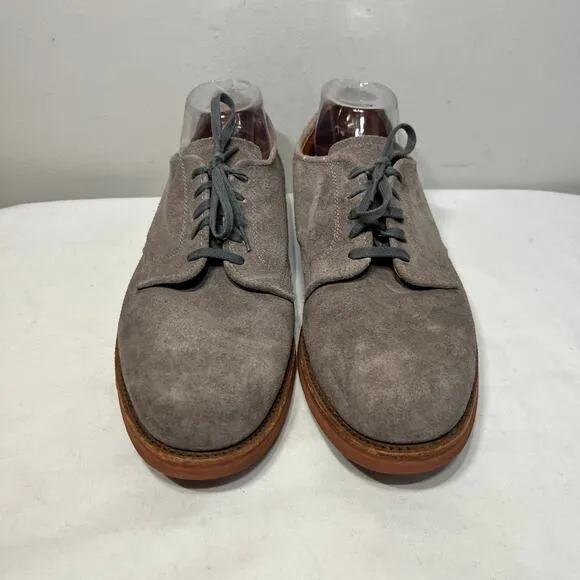 VTG L.L. Bean Shoes Oxfords Gray Suede Leather Business Casual Office Preppy 9D
