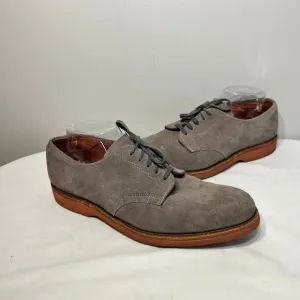 VTG L.L. Bean Shoes Oxfords Gray Suede Leather Business Casual Office Preppy 9D