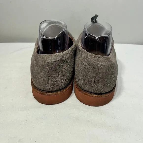 VTG L.L. Bean Shoes Oxfords Gray Suede Leather Business Casual Office Preppy 9D