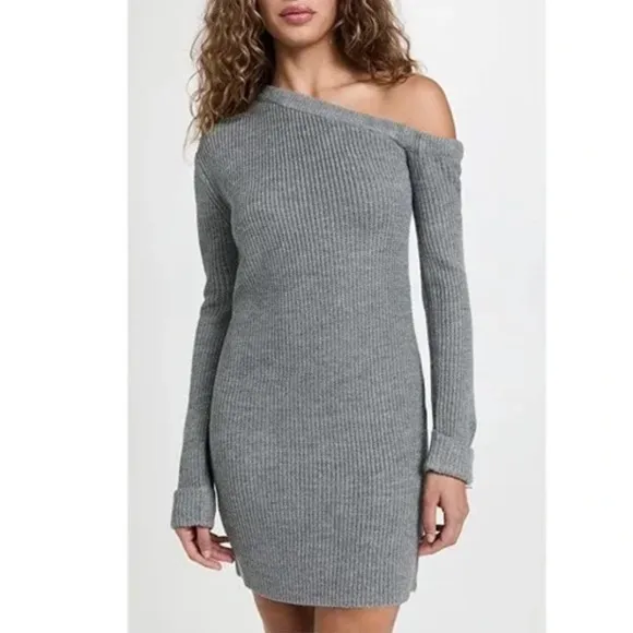 WAYF Everlasting One Shoulder Sweater Dress
