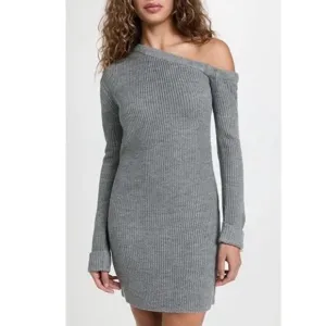 WAYF Everlasting One Shoulder Sweater Dress