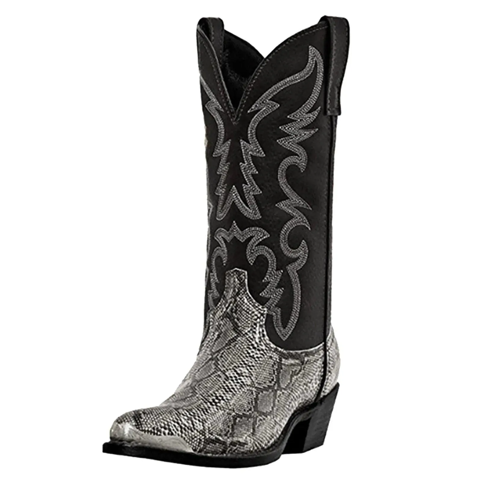 Western Cowboy Boots Mid-Calf Pointed Toe