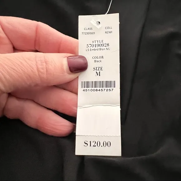 WHBM - Slit Sleeve Embroidered Blouson Dress