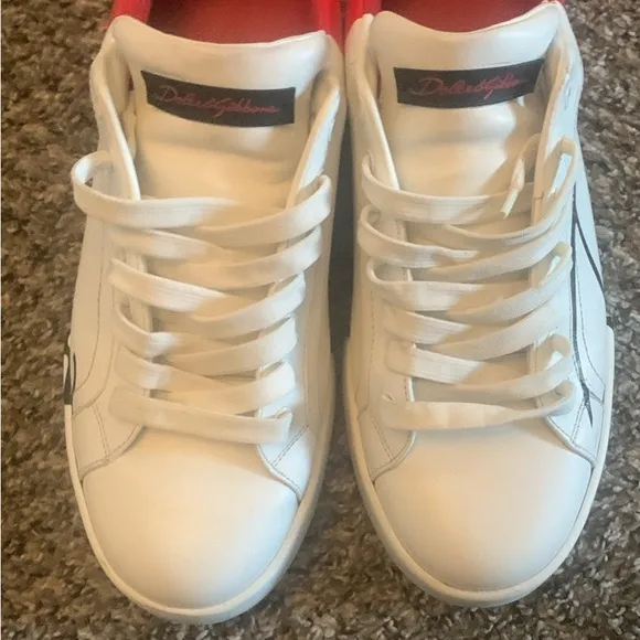 White and Red Dolce &amp; Gabbana Sneakers