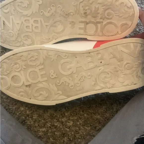 White and Red Dolce &amp; Gabbana Sneakers