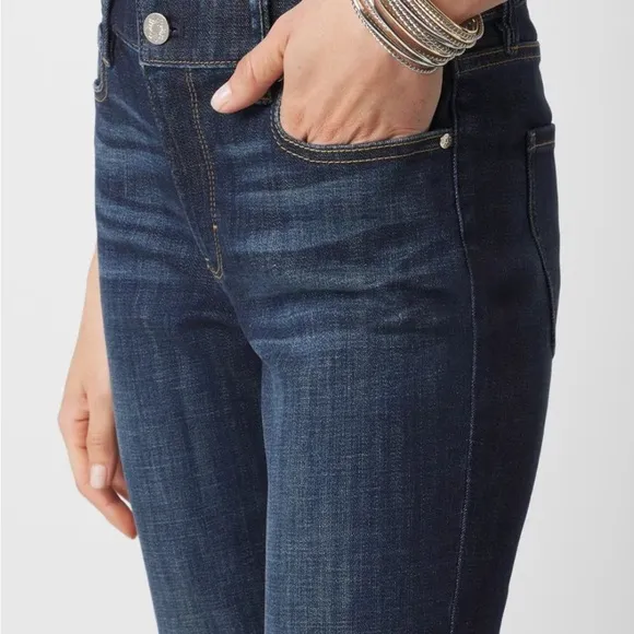 White House Black Market Mid Rise Slim Boot Jeans for ladies with long legs!