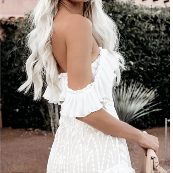 White lace dress Size Large