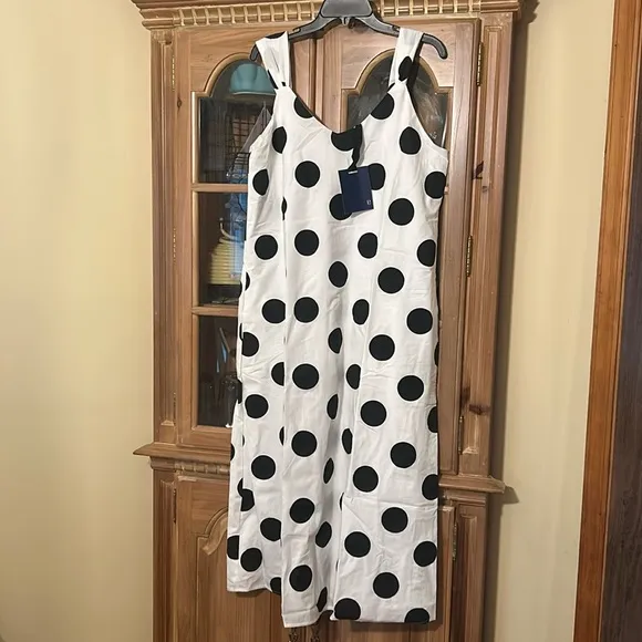 White Polka Dot Conrad DressPOMANDER PLACE