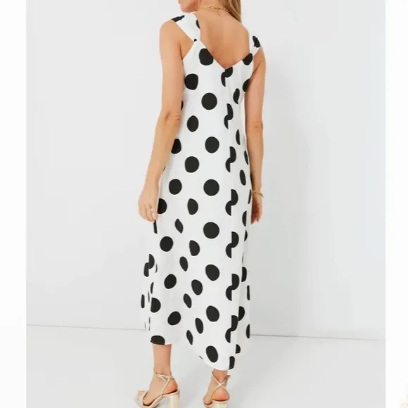 White Polka Dot Conrad DressPOMANDER PLACE