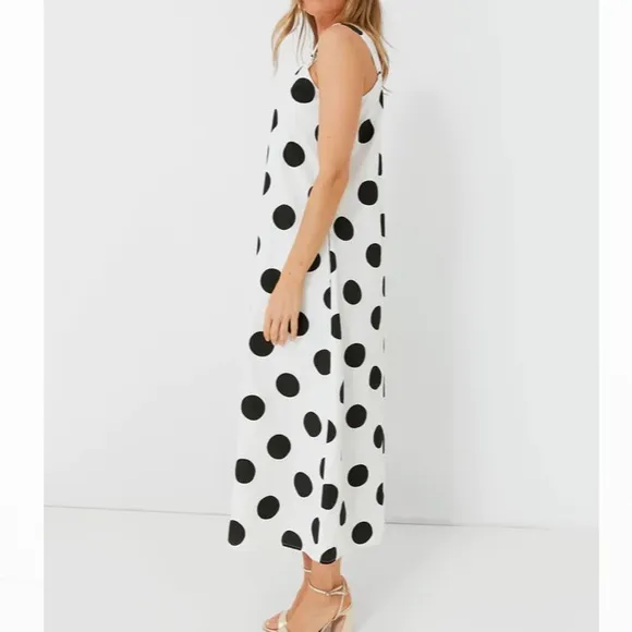White Polka Dot Conrad DressPOMANDER PLACE