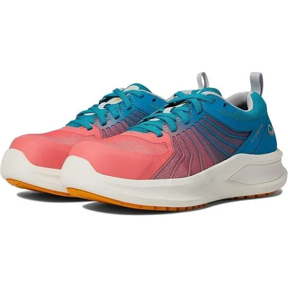 Wolverine Bolt Durashocks Sneaker Women's 5.5 Coral Safety Toe Work Shoes ZPO281