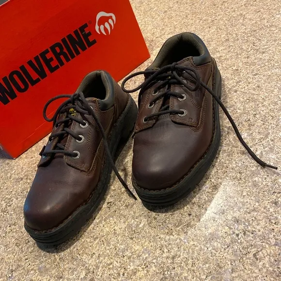 Wolverine DuraShocks Exert Oxford 10EW W04374 Work Shoes Leather (SHOES ONLY)