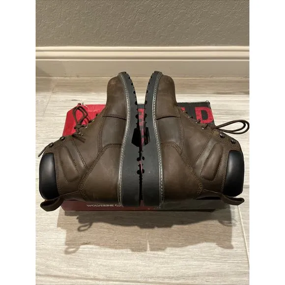 Wolverine Floorhand Men's 6&quot; Leather WP Steel Safety Toe Work Boots Size 11 M