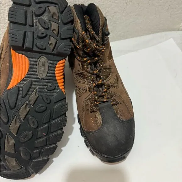 Wolverine Hudson  Steel Toe Work Boots Hiking Brown Mid Cut Size 9.5/42.5