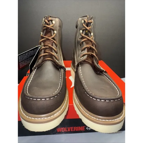 Wolverine Loader 6&quot; W10744 Mens Brown Ankle Round Toe Lace Up Work Boots Size 12