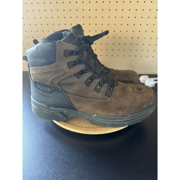WOLVERINE - Men's I-90 DURASHOCKS 6&quot; WP Composite Toe Brown Leather Work ‎ 11M
