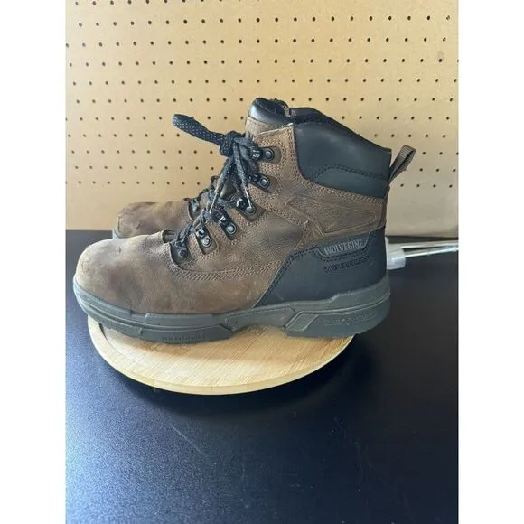 WOLVERINE - Men's I-90 DURASHOCKS 6&quot; WP Composite Toe Brown Leather Work ‎ 11M