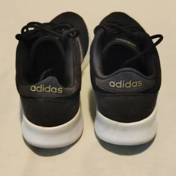 Women's Adidas Black/Gold Sneaker Running Shoes Size 8 GUC #0203