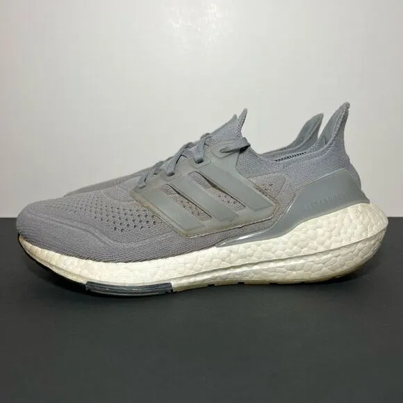 Womens ADIDAS UltraBoost 21 Gray Running Shoes / Size 8