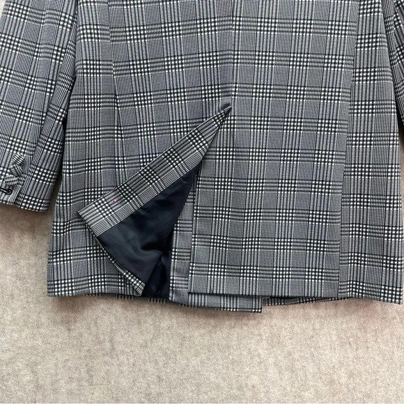 Women's Forever 21 Houndstooth Print Double Breasted Blazer Jacket, L Juniors