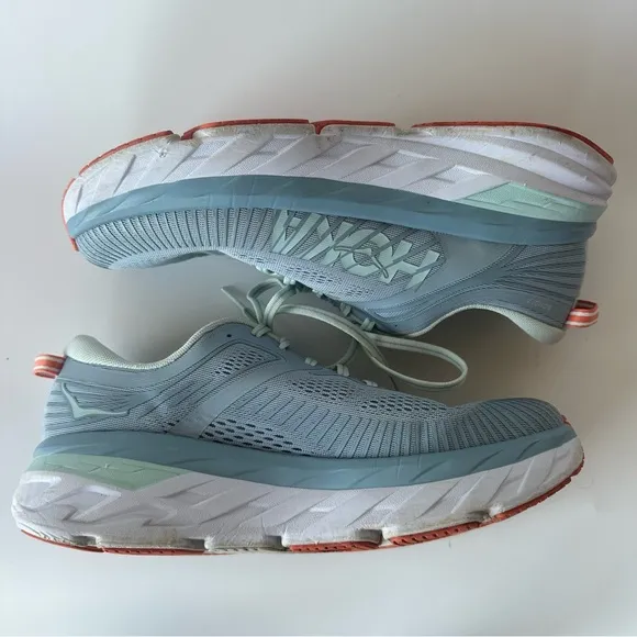 Women's HOKA Bondi 7 Running Shoes Blue Size 9.5