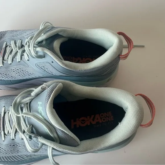 Women's HOKA Bondi 7 Running Shoes Blue Size 9.5