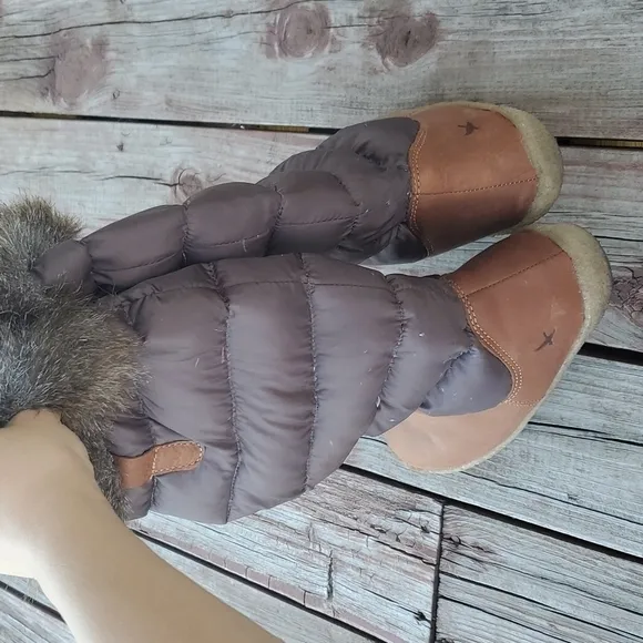 Womens Outdoor Duck Down Insulation Tall Winter Boots shoes sz 9M