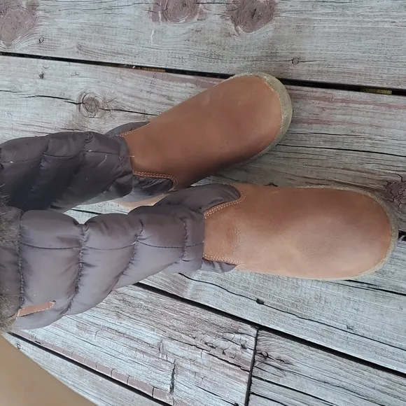 Womens Outdoor Duck Down Insulation Tall Winter Boots shoes sz 9M
