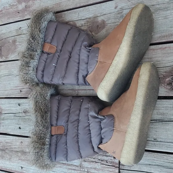 Womens Outdoor Duck Down Insulation Tall Winter Boots shoes sz 9M