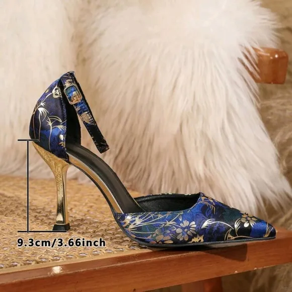 Women's Plus Size High Heel Shoes, Fine Heel, Fashionable Party Shoes, Work Shoe
